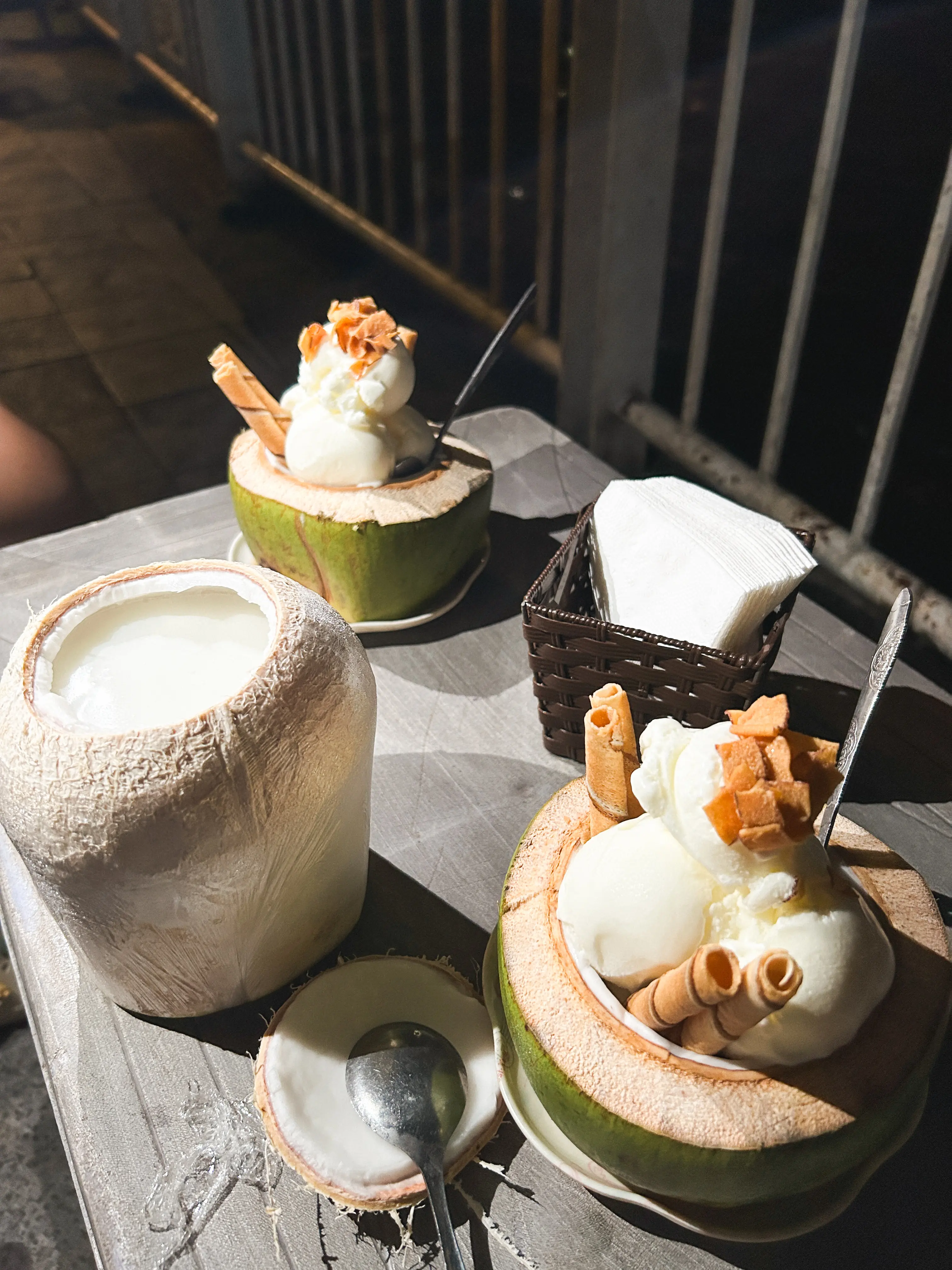 Coconut ice cream at West Lake
